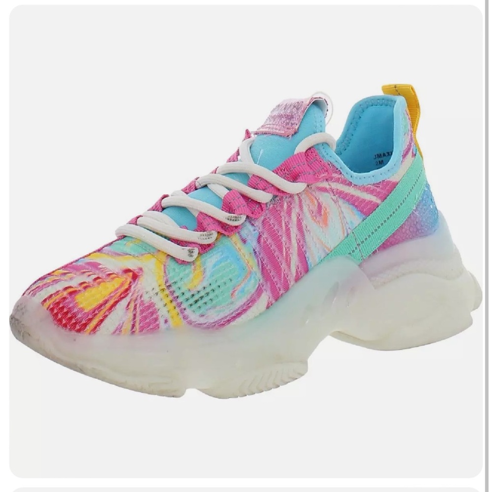 Steve Madden Girls Maxima Multi Knit Casual Fashion Sneakers